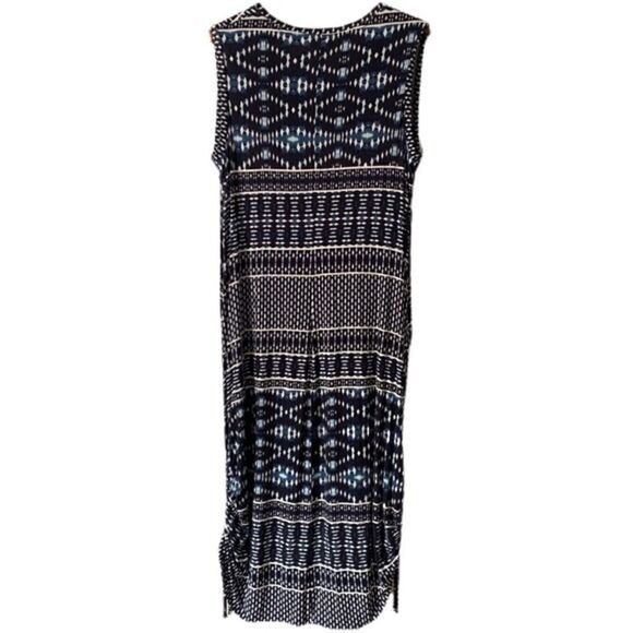 Lane Bryant Geometric Print Side Ruched Maxi Dress - Picture 4 of 8